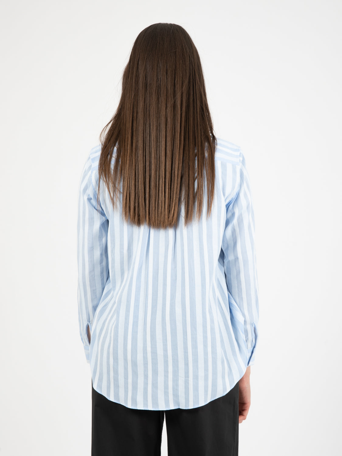 Camicia Asia a righe azzurre