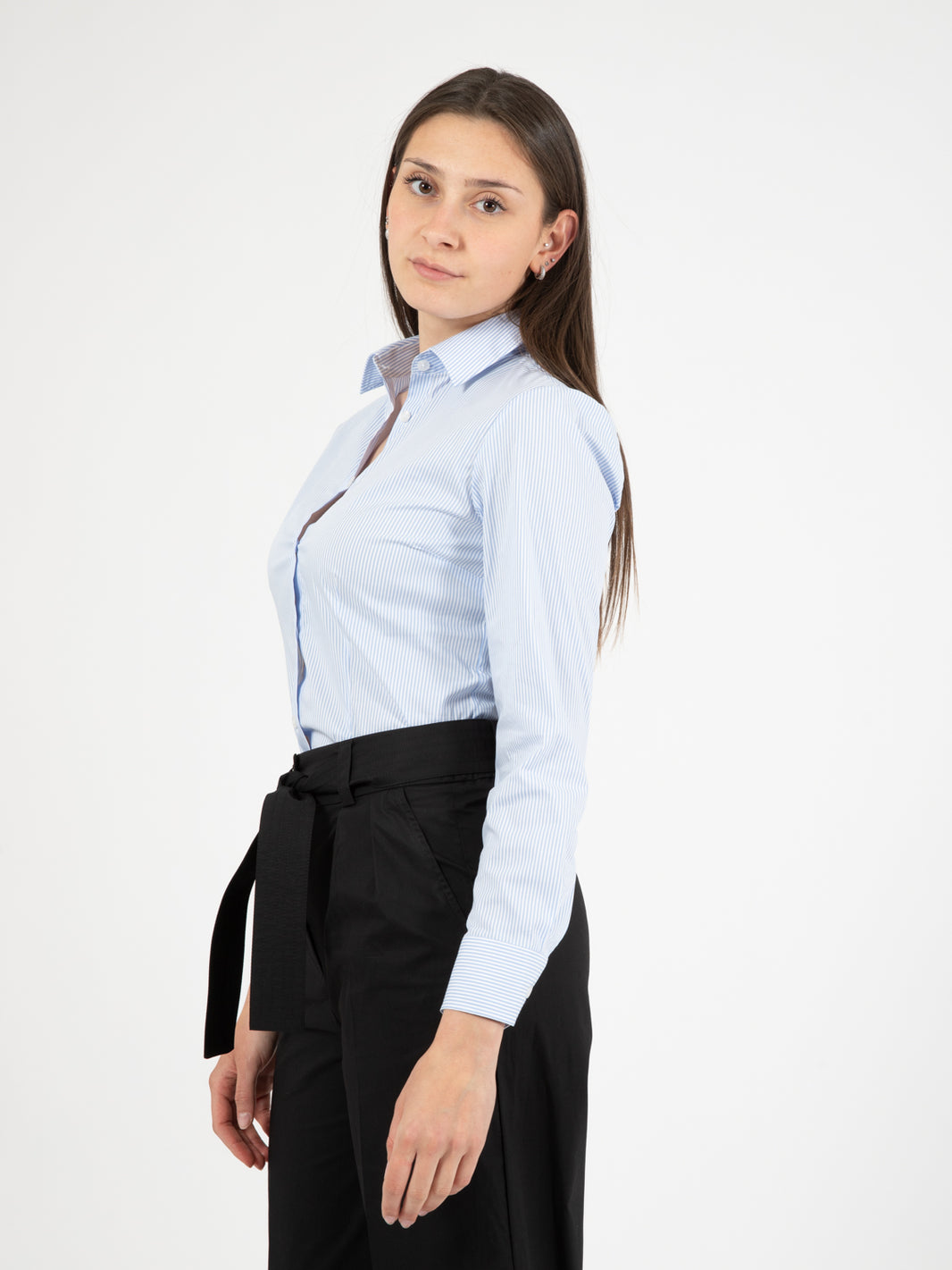 Camicia Marilyn a righe bianco / azzurro