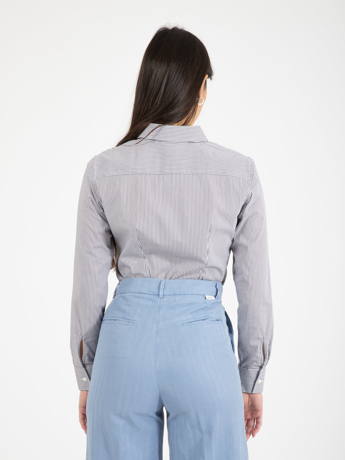 Camicia Marilyn a righe bianco / marrone