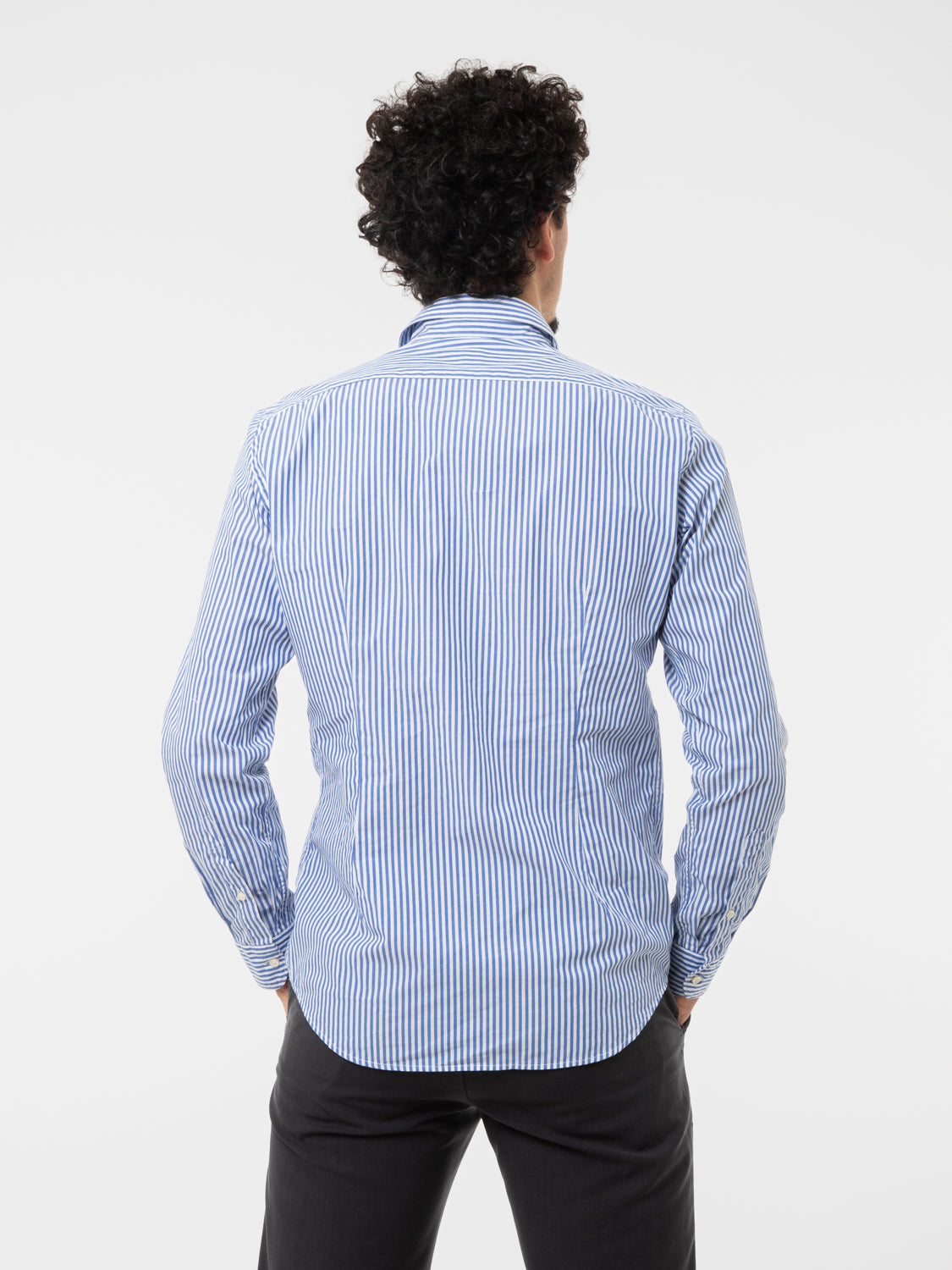 Blue/white striped shirt