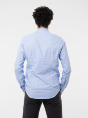 GMF - Camicia con collo alla coreana azzurra