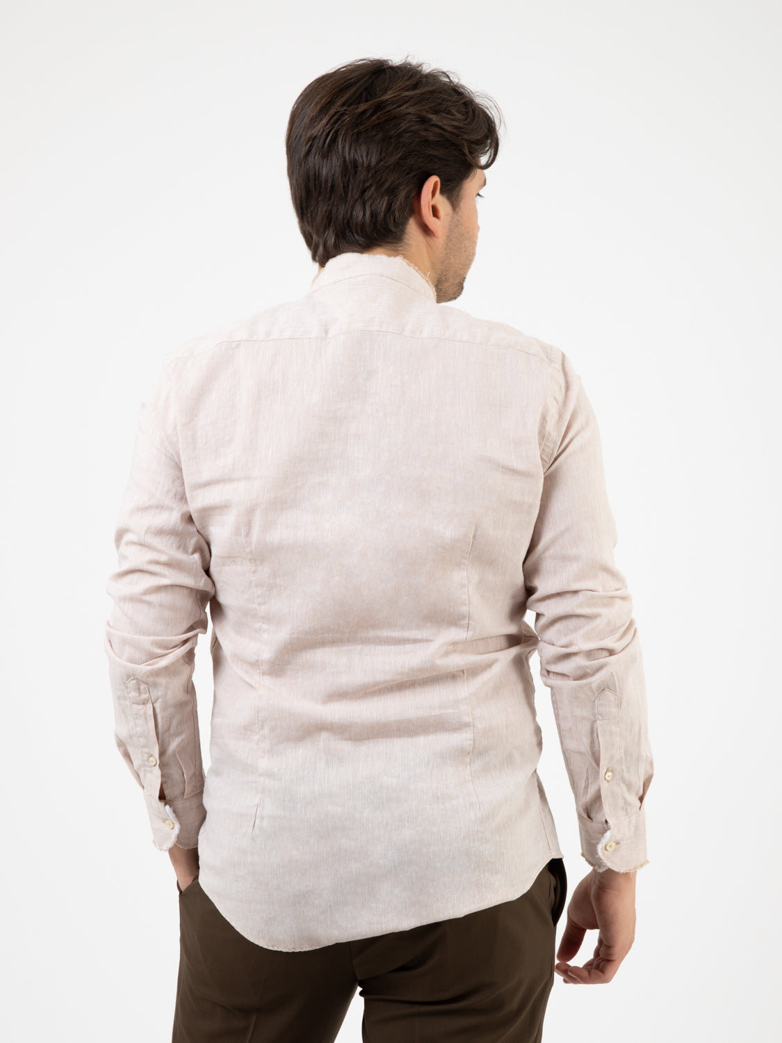 Beige fringed korean shirt