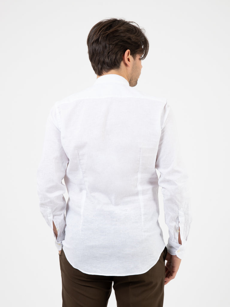 GMF - Camicia coreana sfrangiata bianca