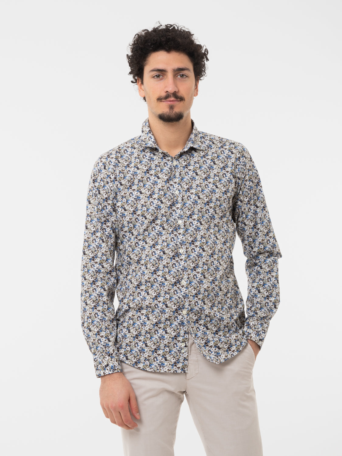 Camicia fantasia floreale multicolor