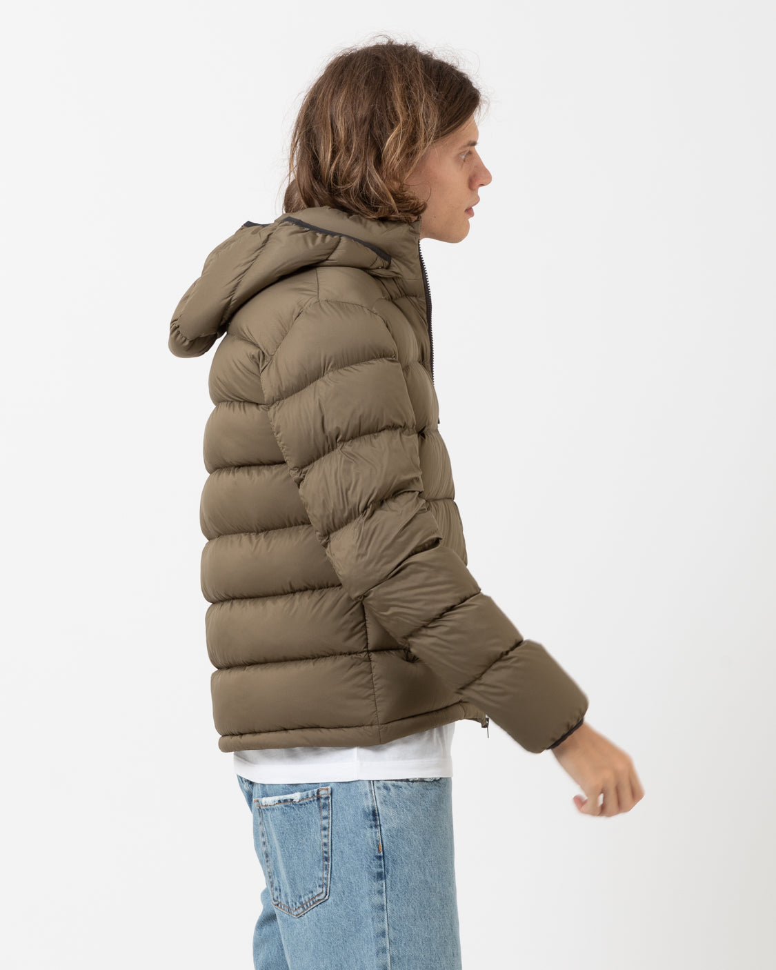 Classic military green down jacket