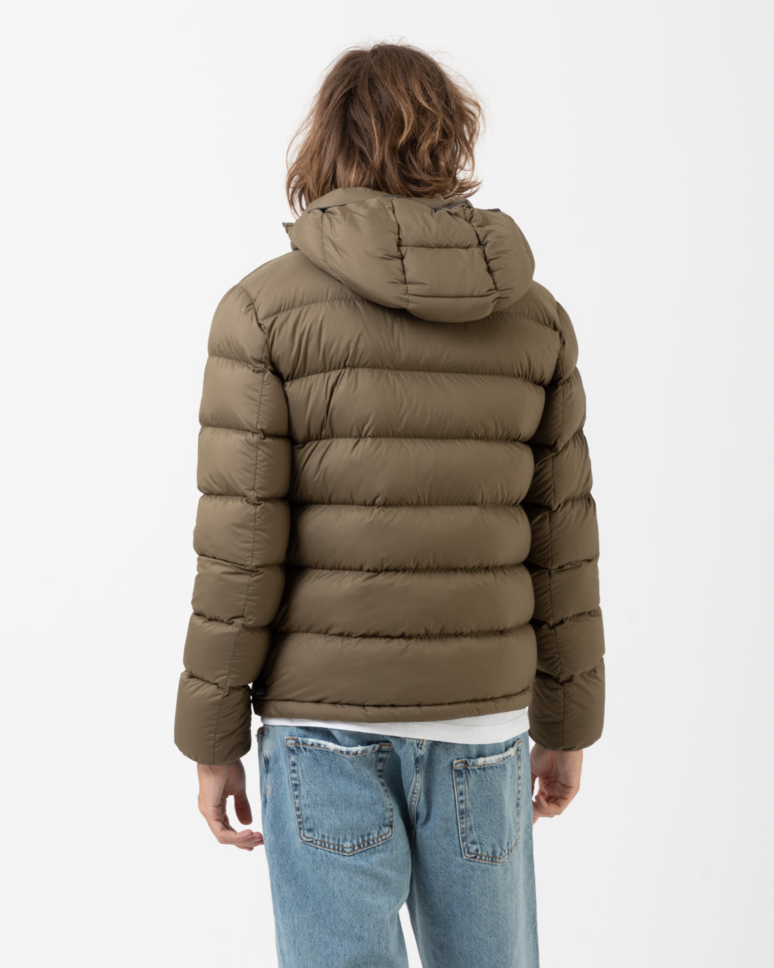 Classic military green down jacket