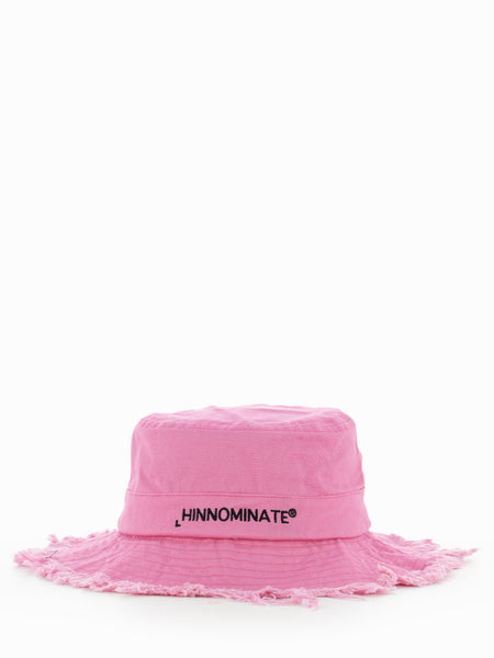 Cappello pescatora con ricamo rosa bonbon