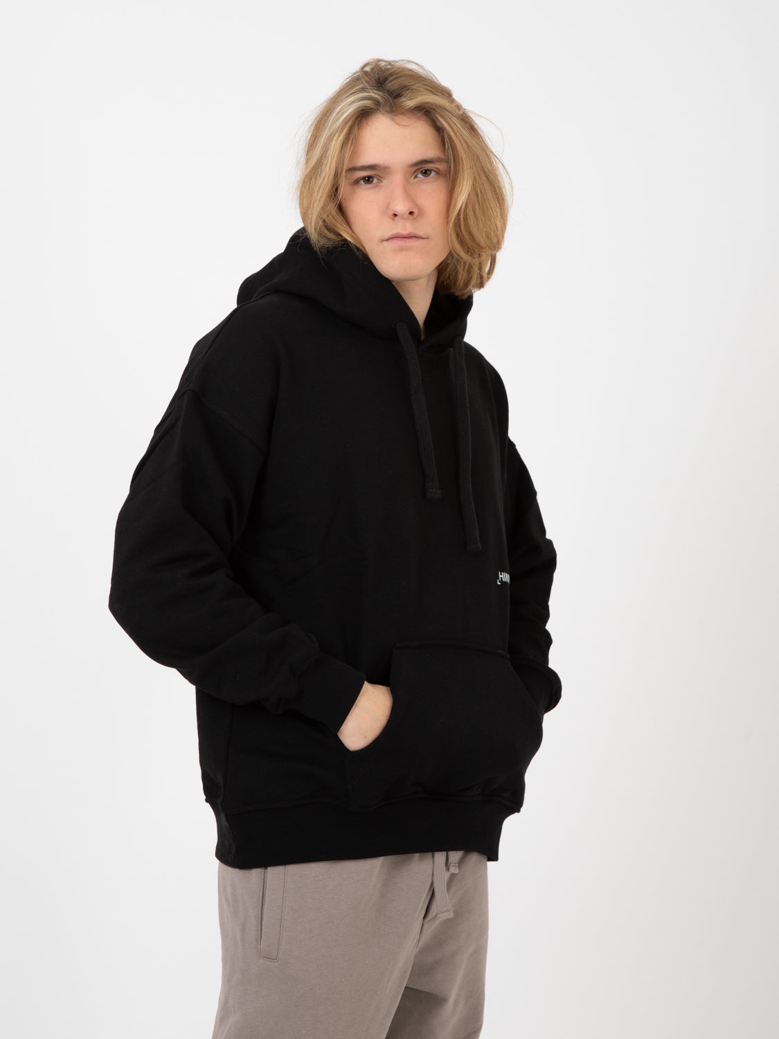 Black hoodie with pocket