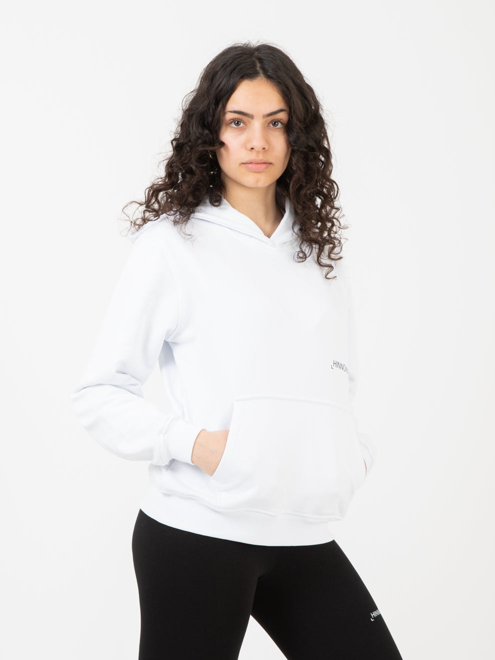 Oversized hoodie with white pocket