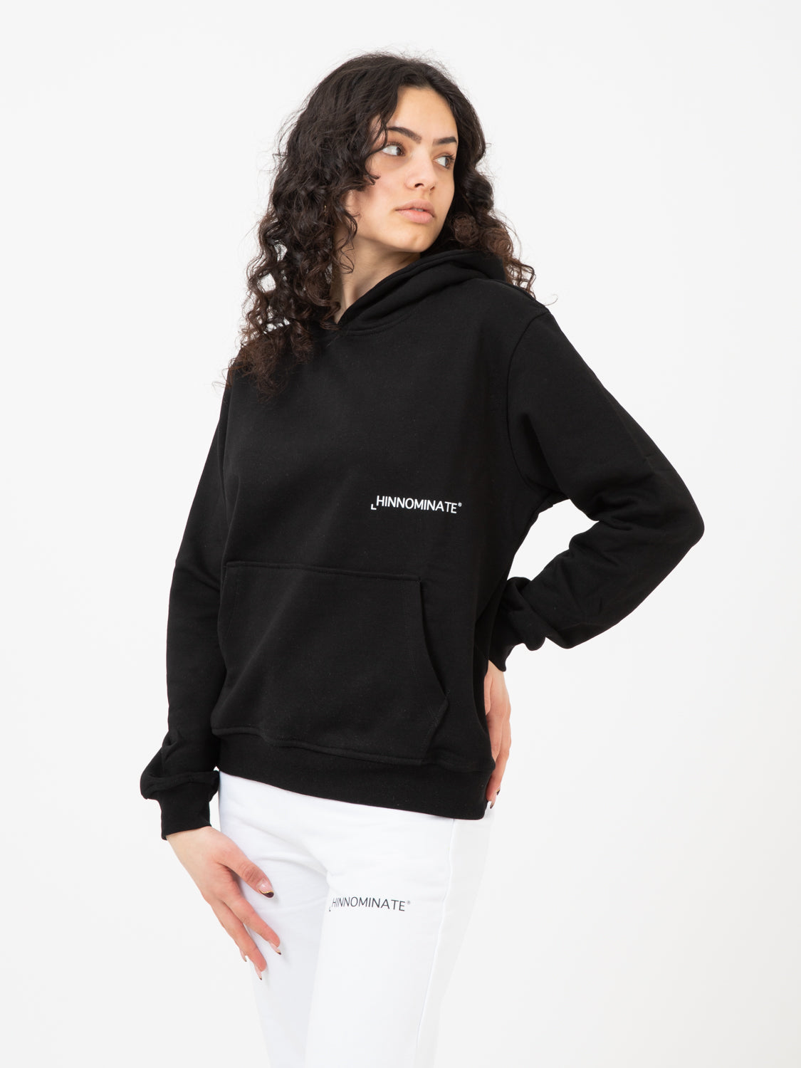 Oversized hoodie with black pocket