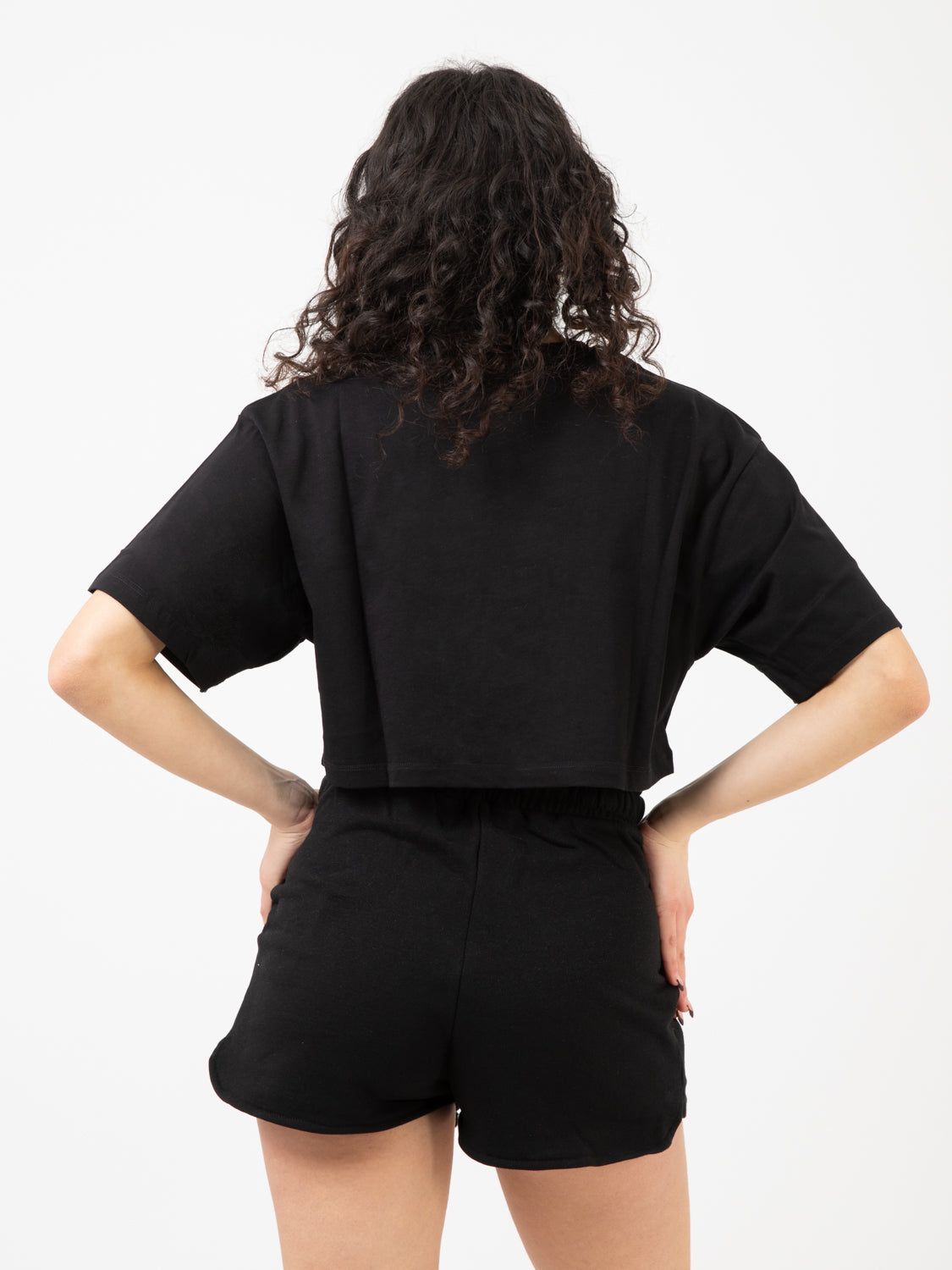 T-shirt corta jersey nera
