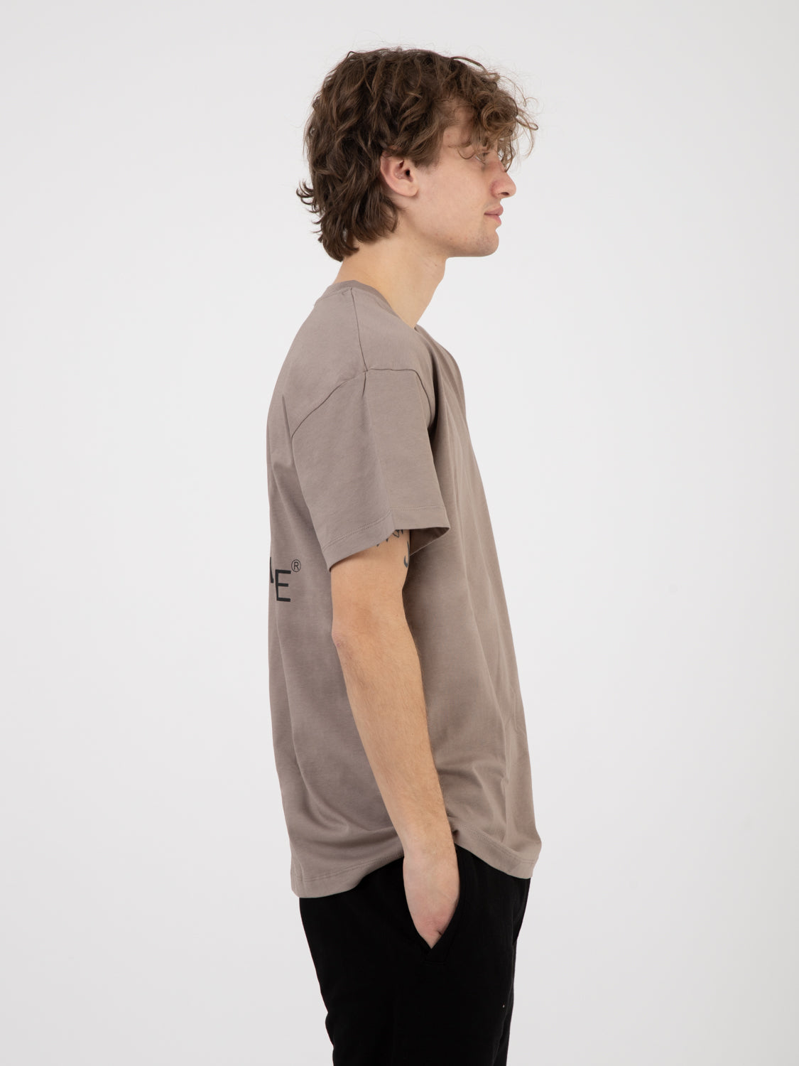 T-Shirts Jersey mezza manica grigio fango