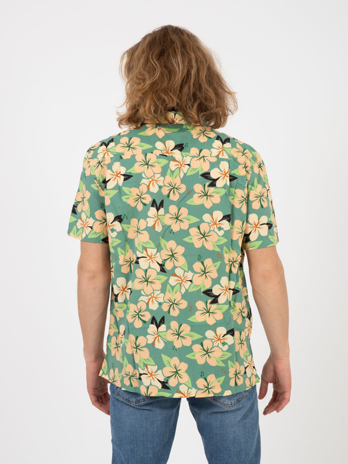 Camicia Rincon fantasia floreale cilantro