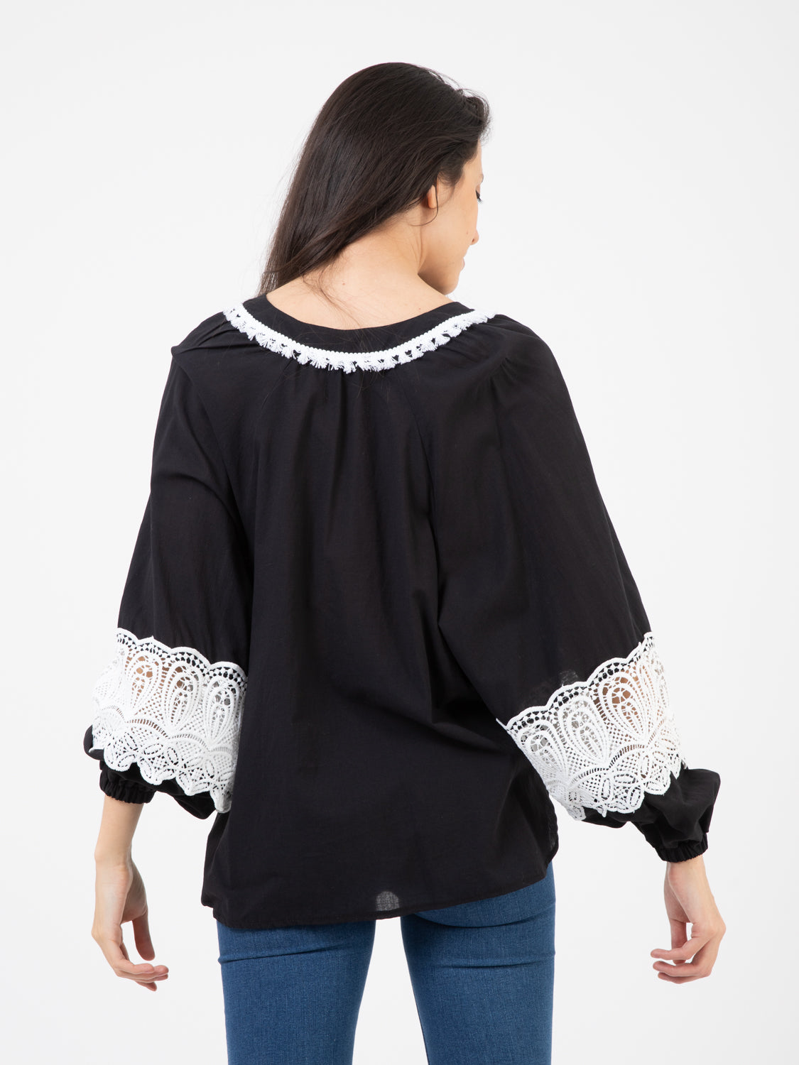 Black embellished shirt
