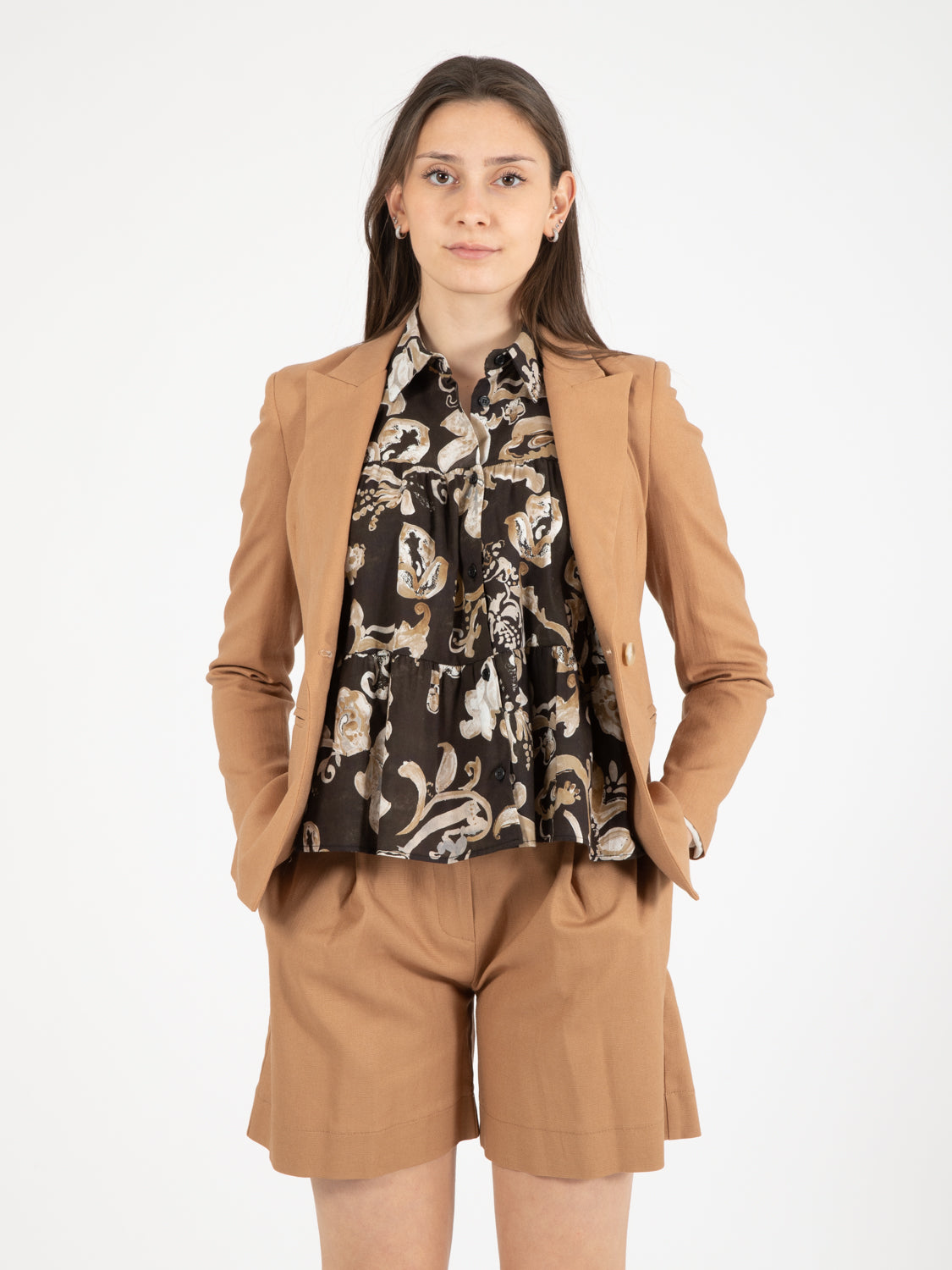 Blazer doppiopetto sabbia