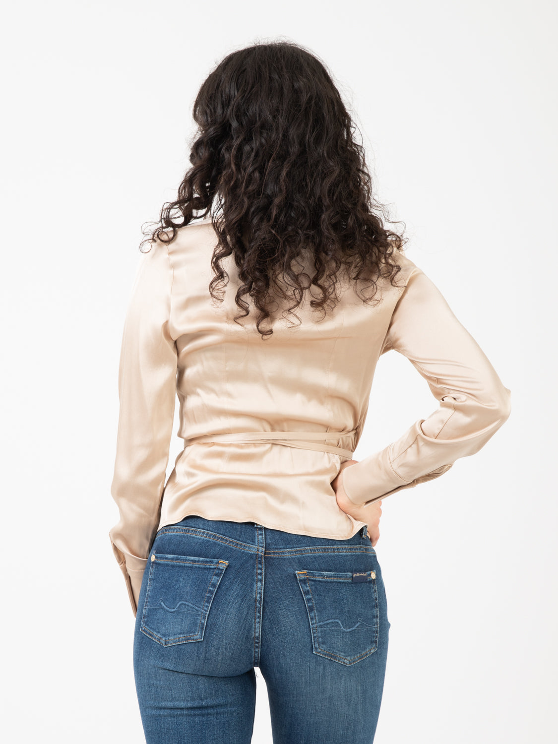 Camicia a portafoglio champagne