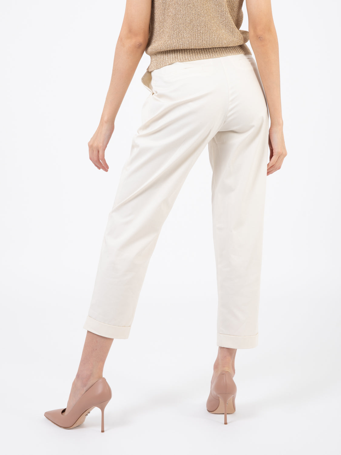 Pantaloni chino avorio