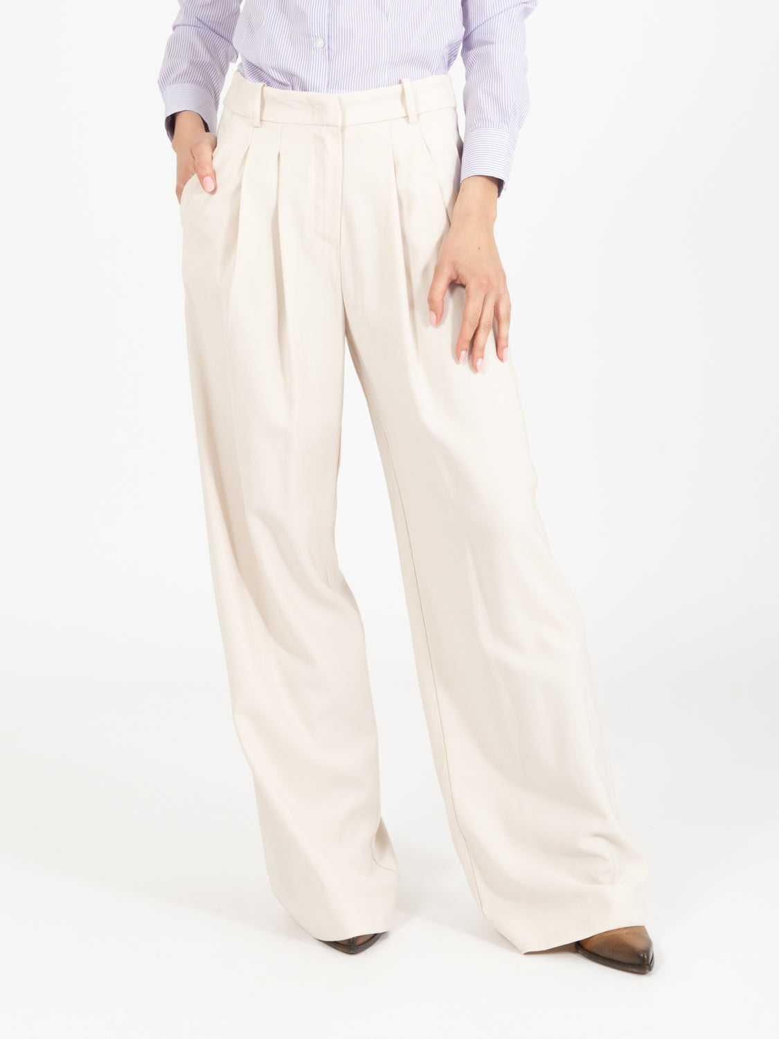Ivory palazzo pants