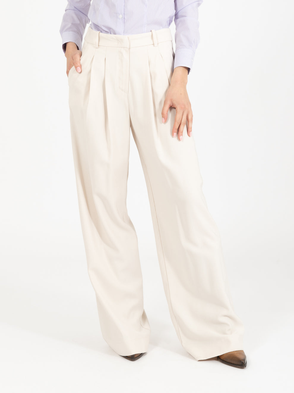 Ivory palazzo pants