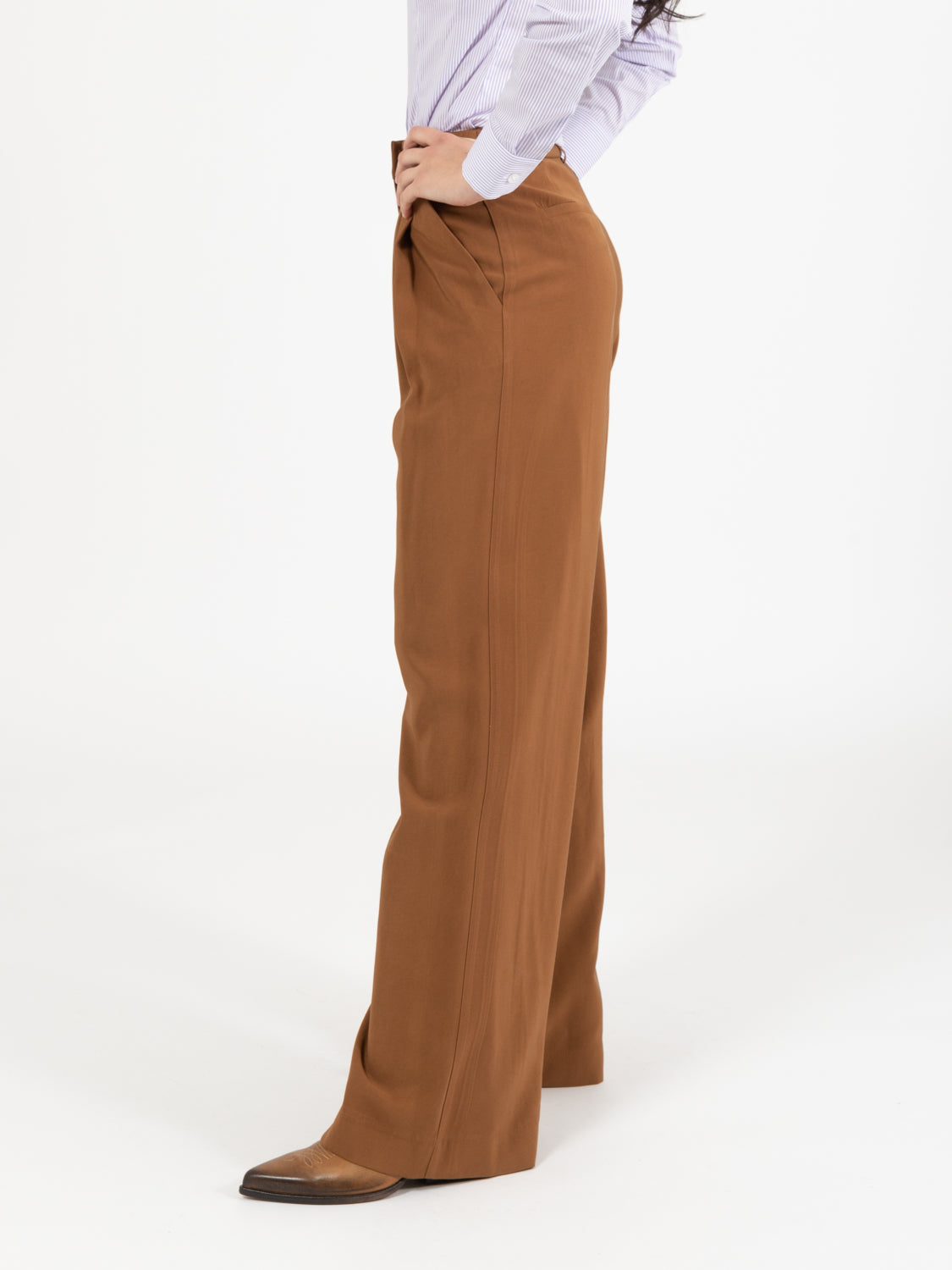 Pantaloni palazzo cioccolato