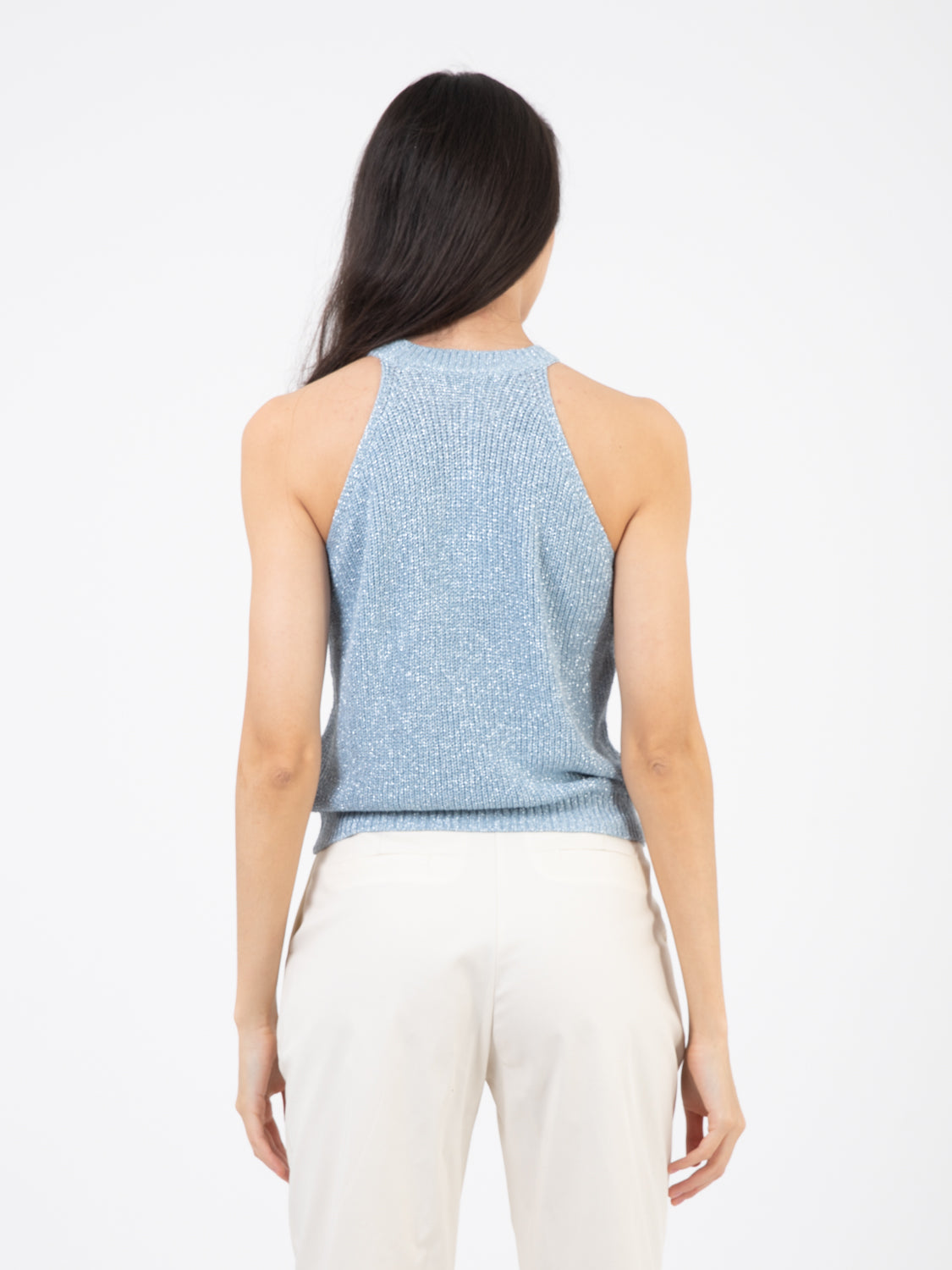 Top collo alto polvere