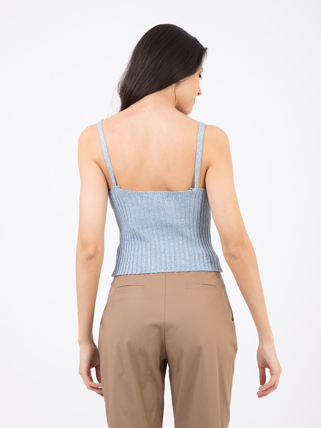 Top con spalline polvere
