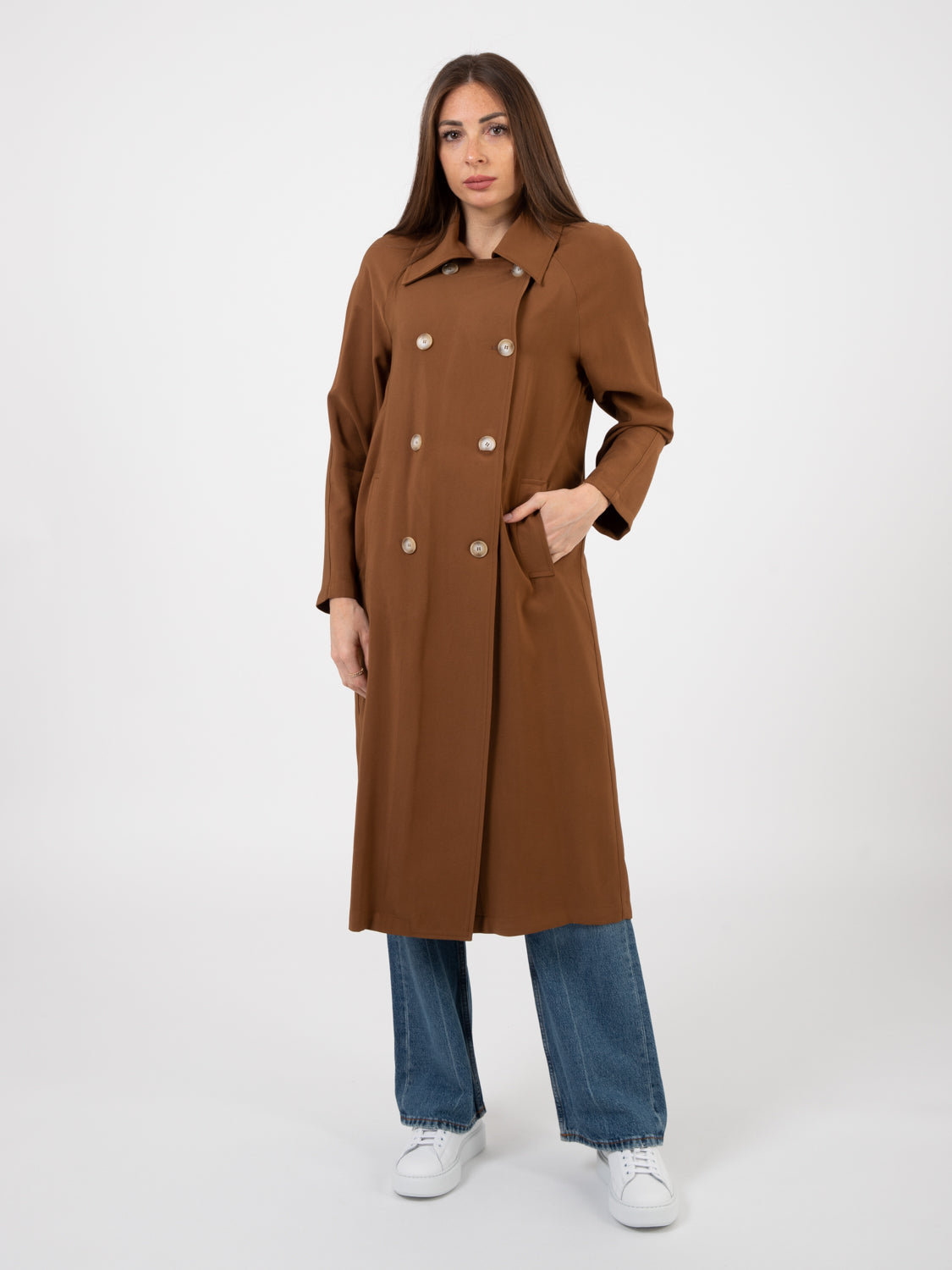 Trench doppiopetto chocolat