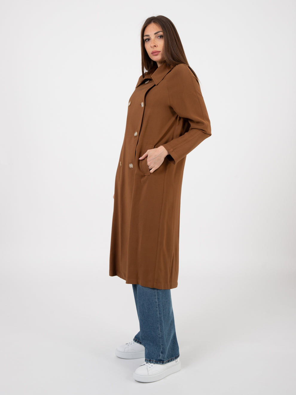 Trench doppiopetto chocolat