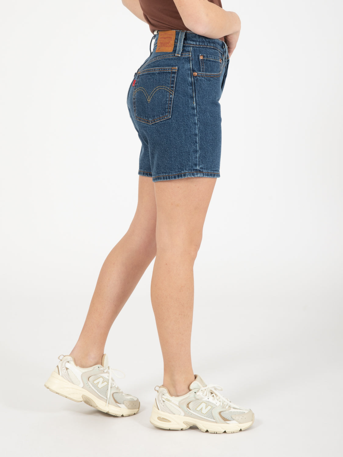 501® Mid Thigh Dark Denim Shorts