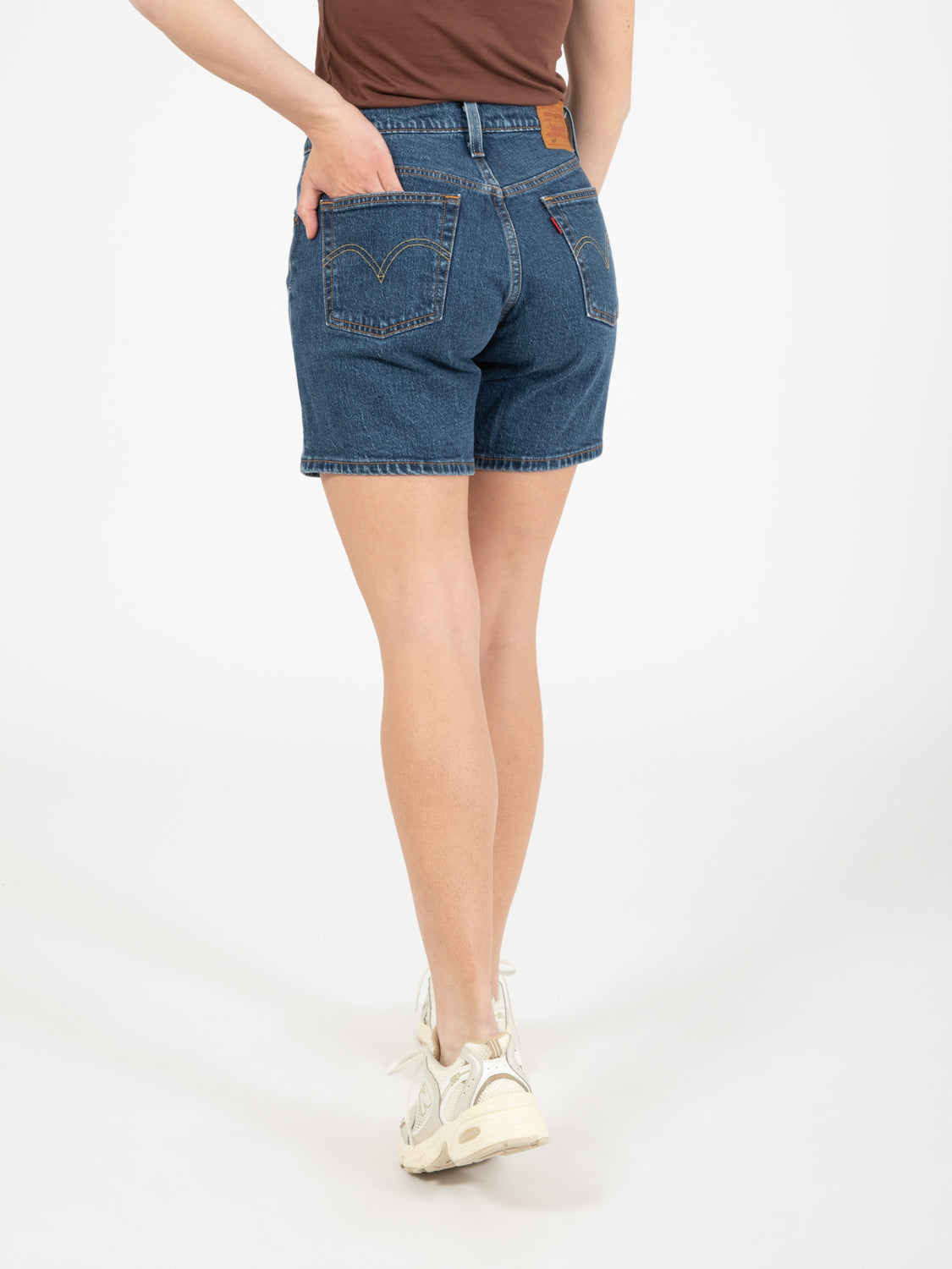 501® Mid Thigh Dark Denim Shorts