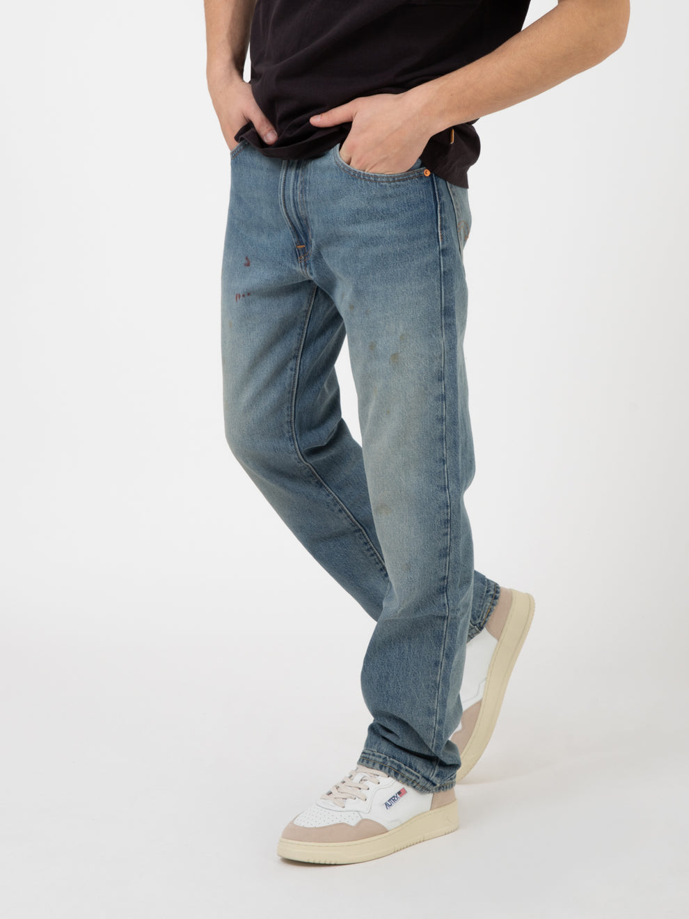 551™ Z Authentic Straight Medium Indigo Stonewash - Blue