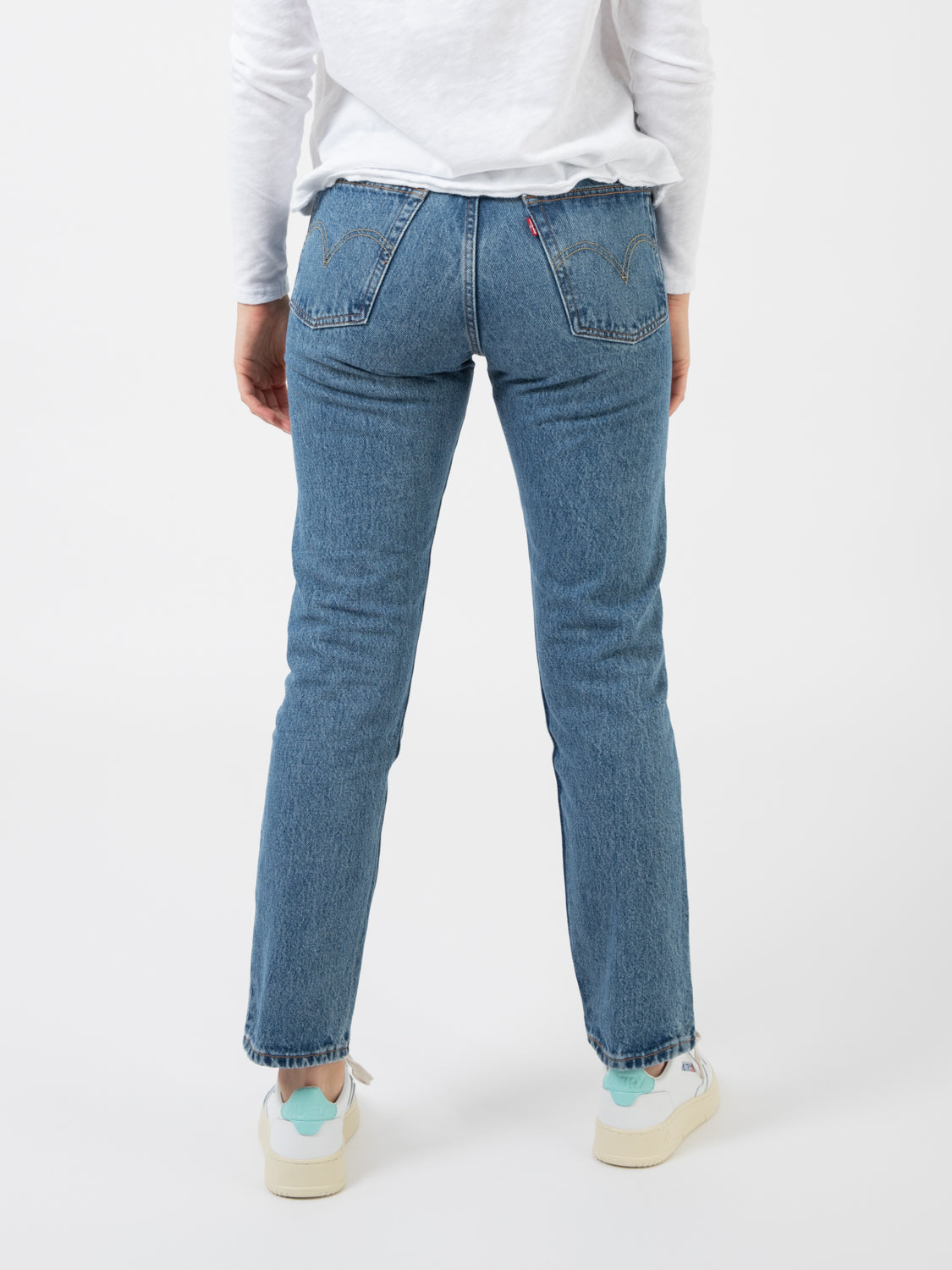 501® Original Cropped Medium Indigo Worn In