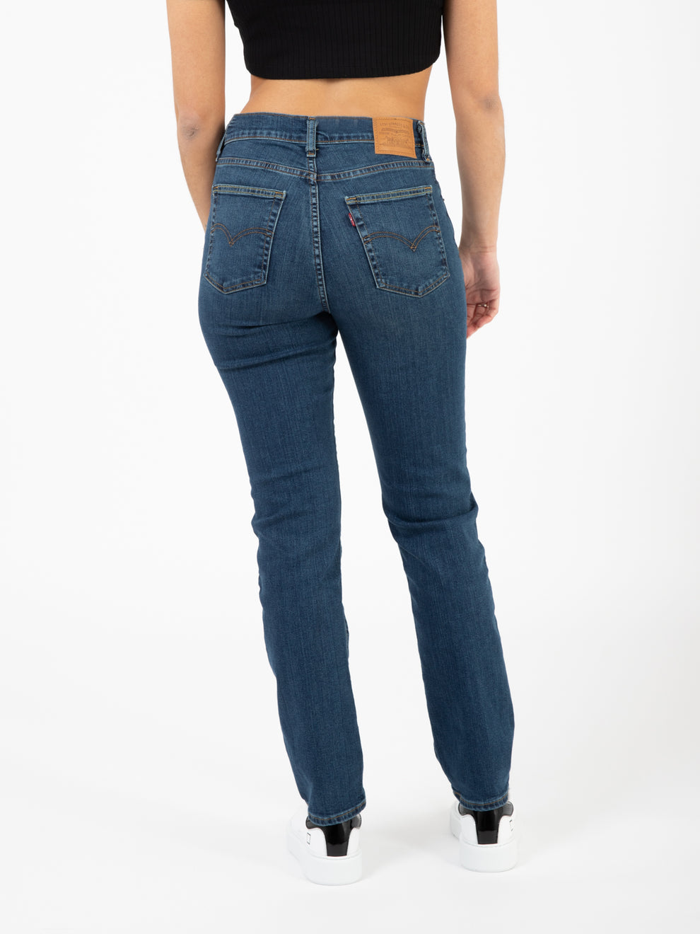 724™ High-Rise Straight blue wave dark