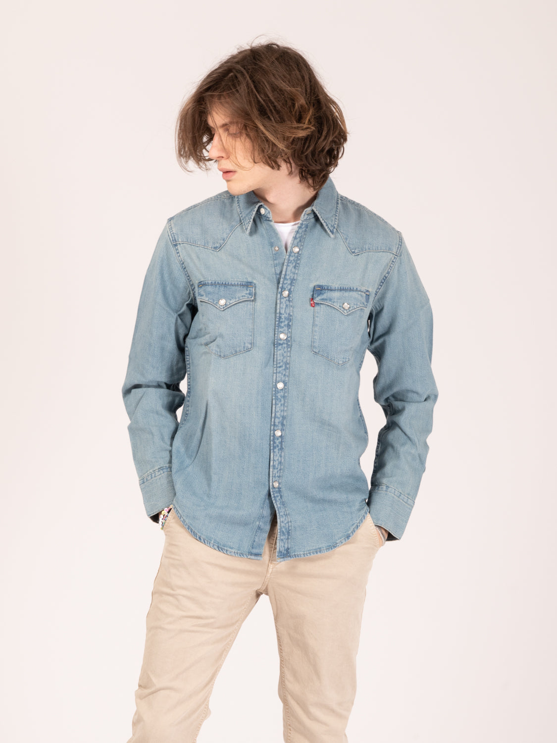 Western Barstow red cast stone shirt