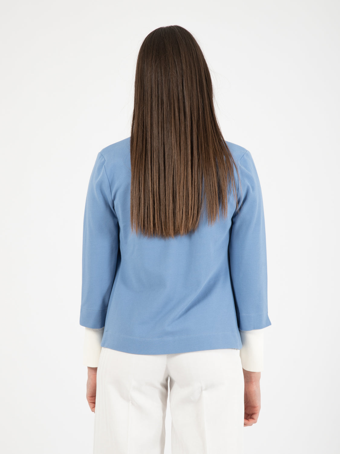 Blazer manica 3/4 azzurro