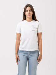 MAISON SCOTCH - T-shirt regular fit Off White con palma