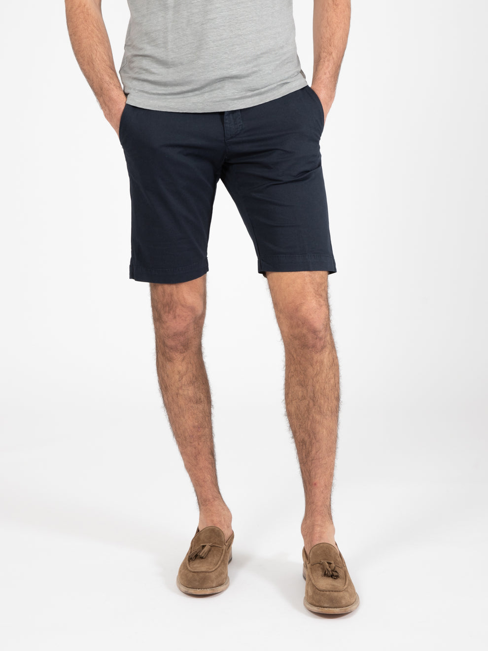 Bermuda in cotone blu