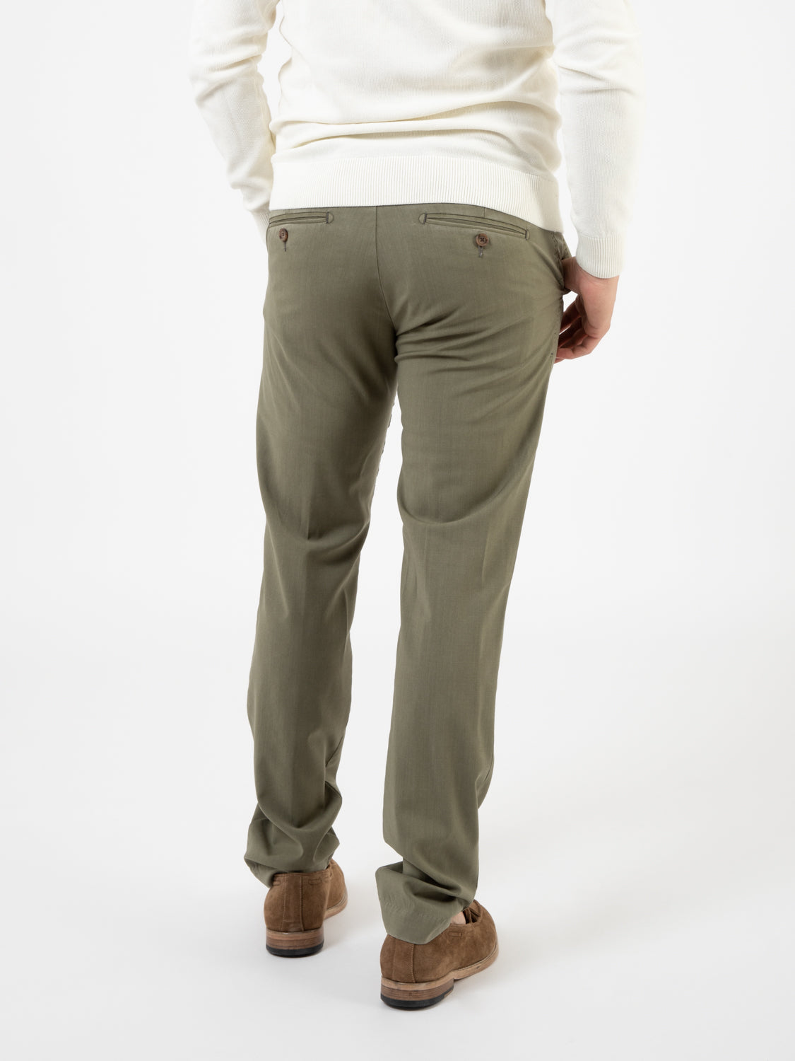 Pantaloni fresco lana verdi