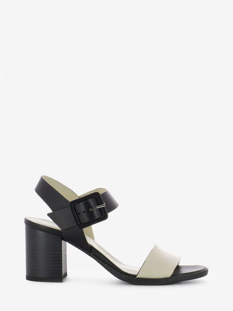 NERO GIARDINI - Sandalo con tacco ivory / nero