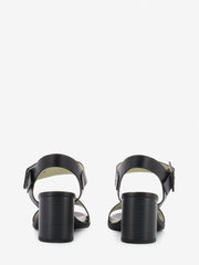 NERO GIARDINI - Sandalo con tacco ivory / nero