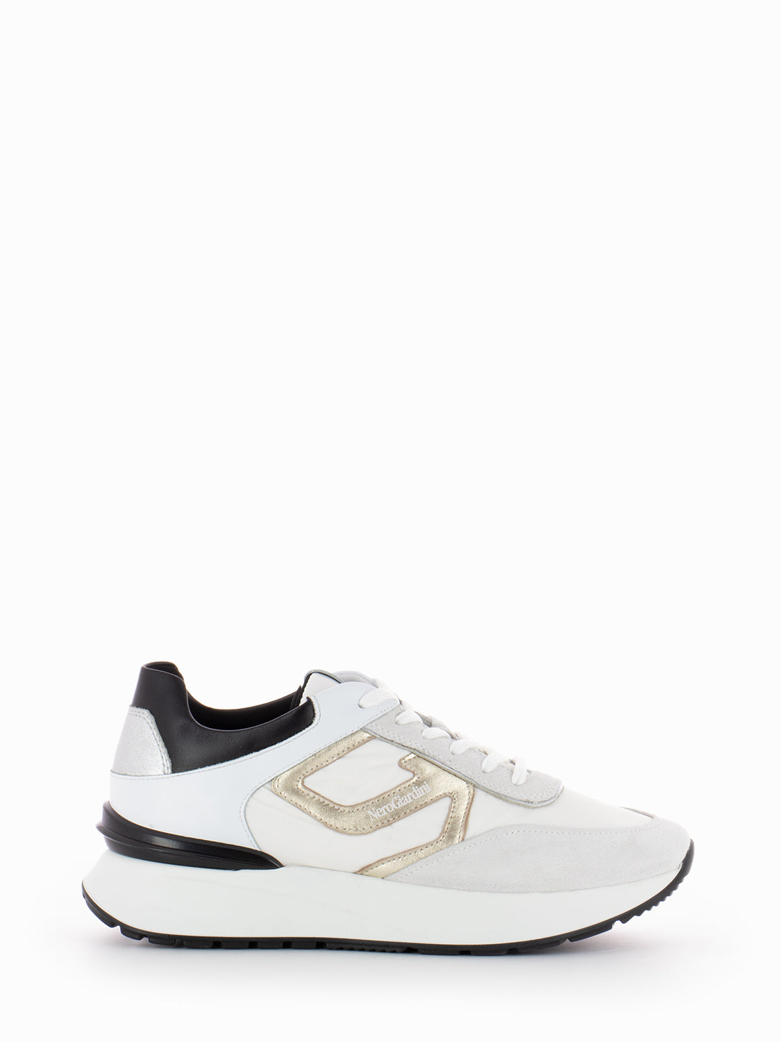 Sneakers velour bianche / nere