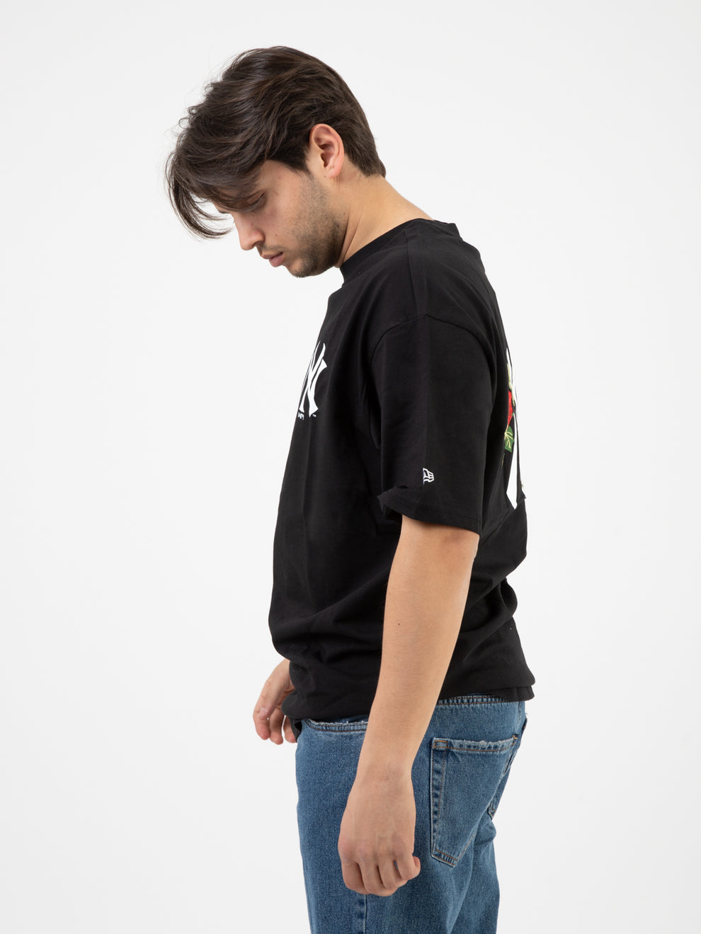 New York Yankees MLB Floral black t-shirt