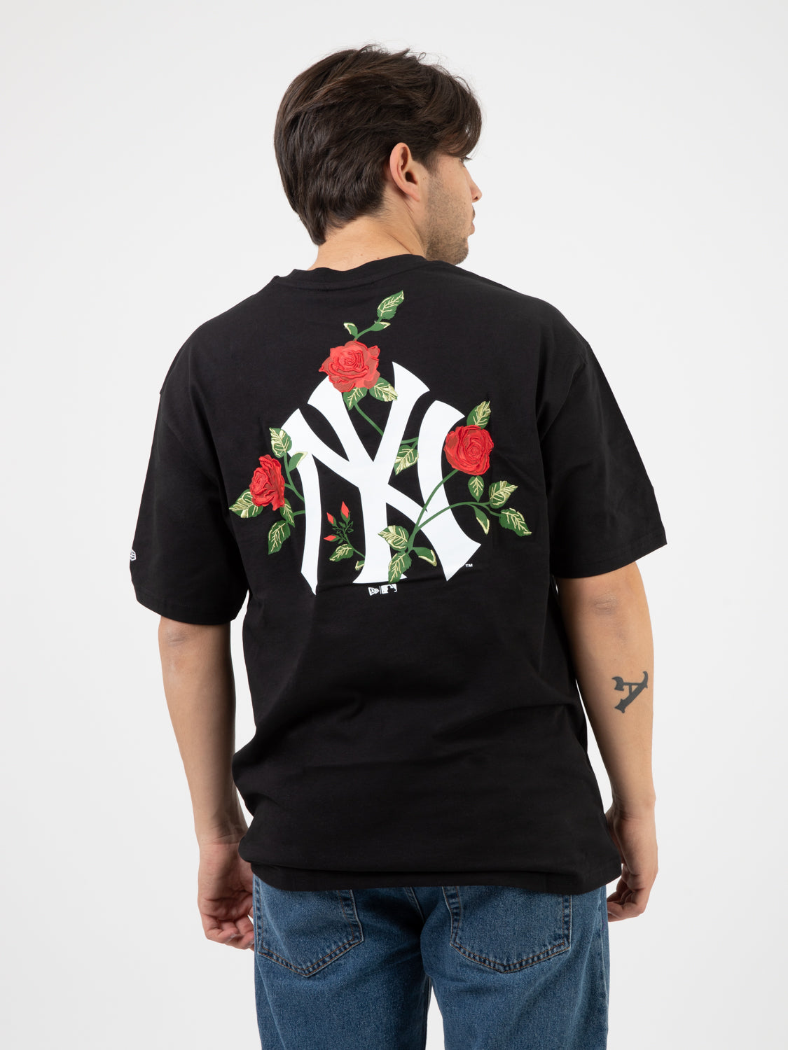 New York Yankees MLB Floral black t-shirt