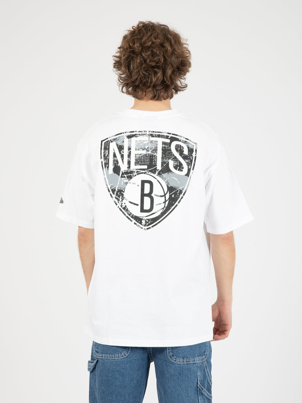 Brooklyn Nets MLB Infill Team Logo T-Shirts white