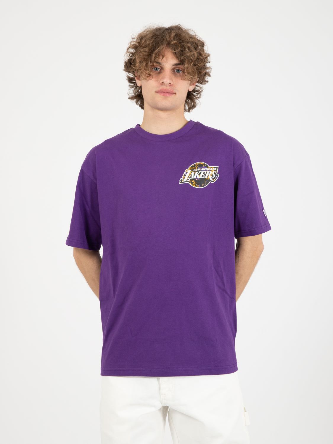 LA Lakers MLB Infill Team Logo T-Shirts purple