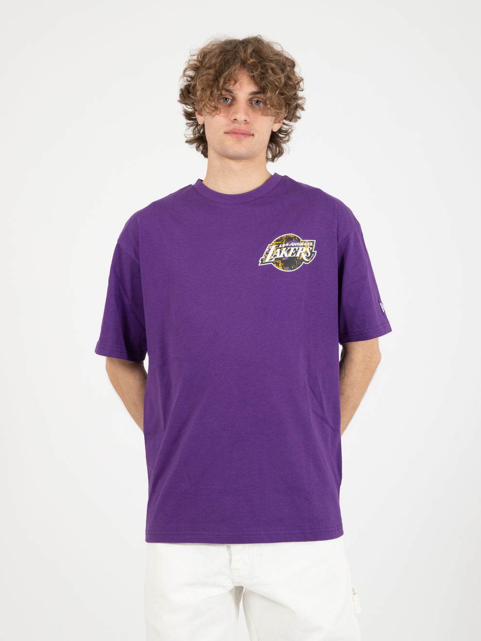 LA Lakers MLB Infill Team Logo T-Shirts purple