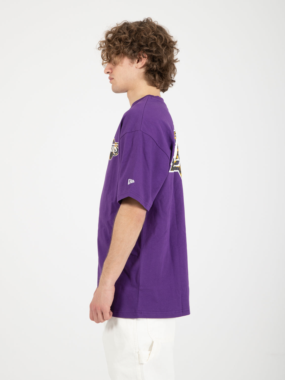 LA Lakers MLB Infill Team Logo T-Shirts purple