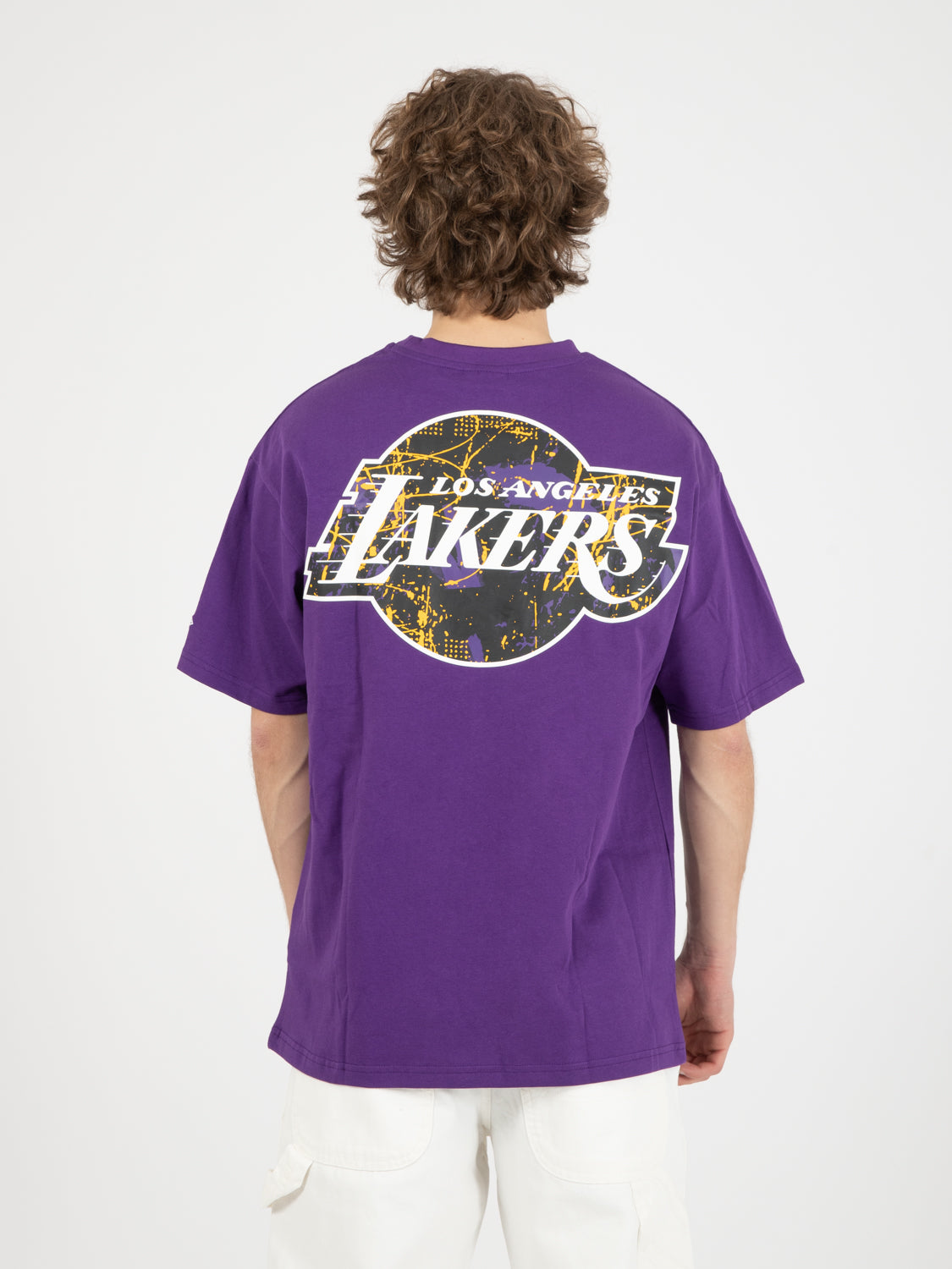 LA Lakers MLB Infill Team Logo T-Shirts purple