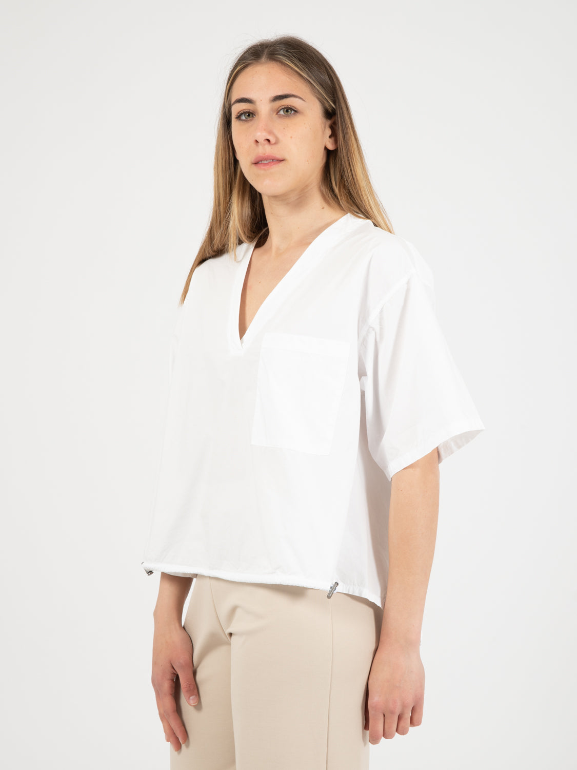 Camicia Polo stopper bianco