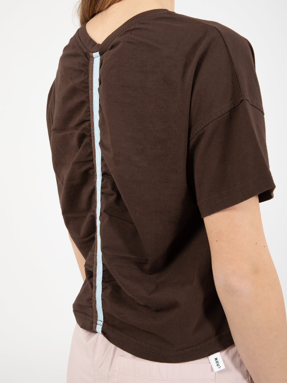 T-shirt crop band ribbon coffee